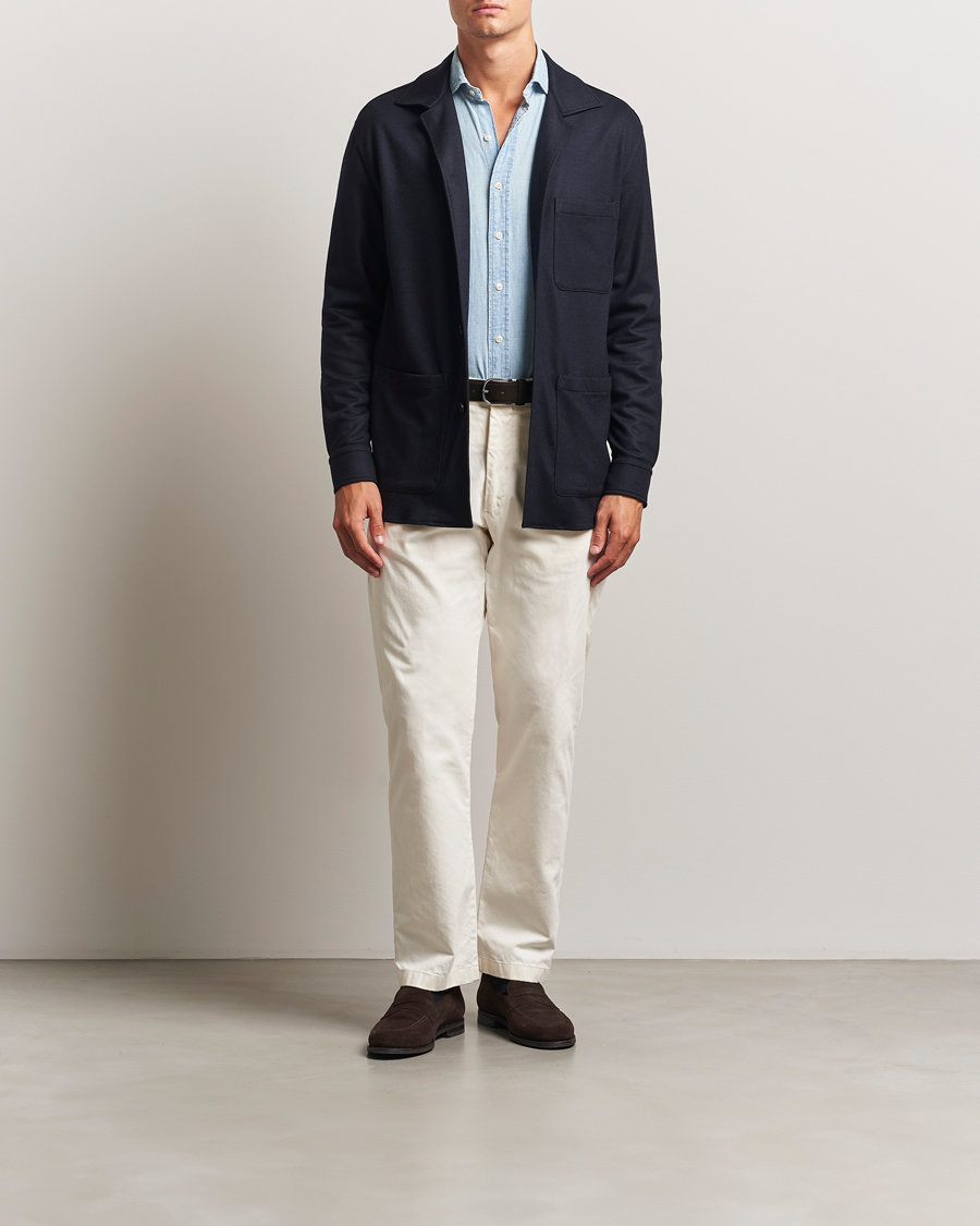 Heren | Jassen | Canali | Wool Shirt Jacket Navy