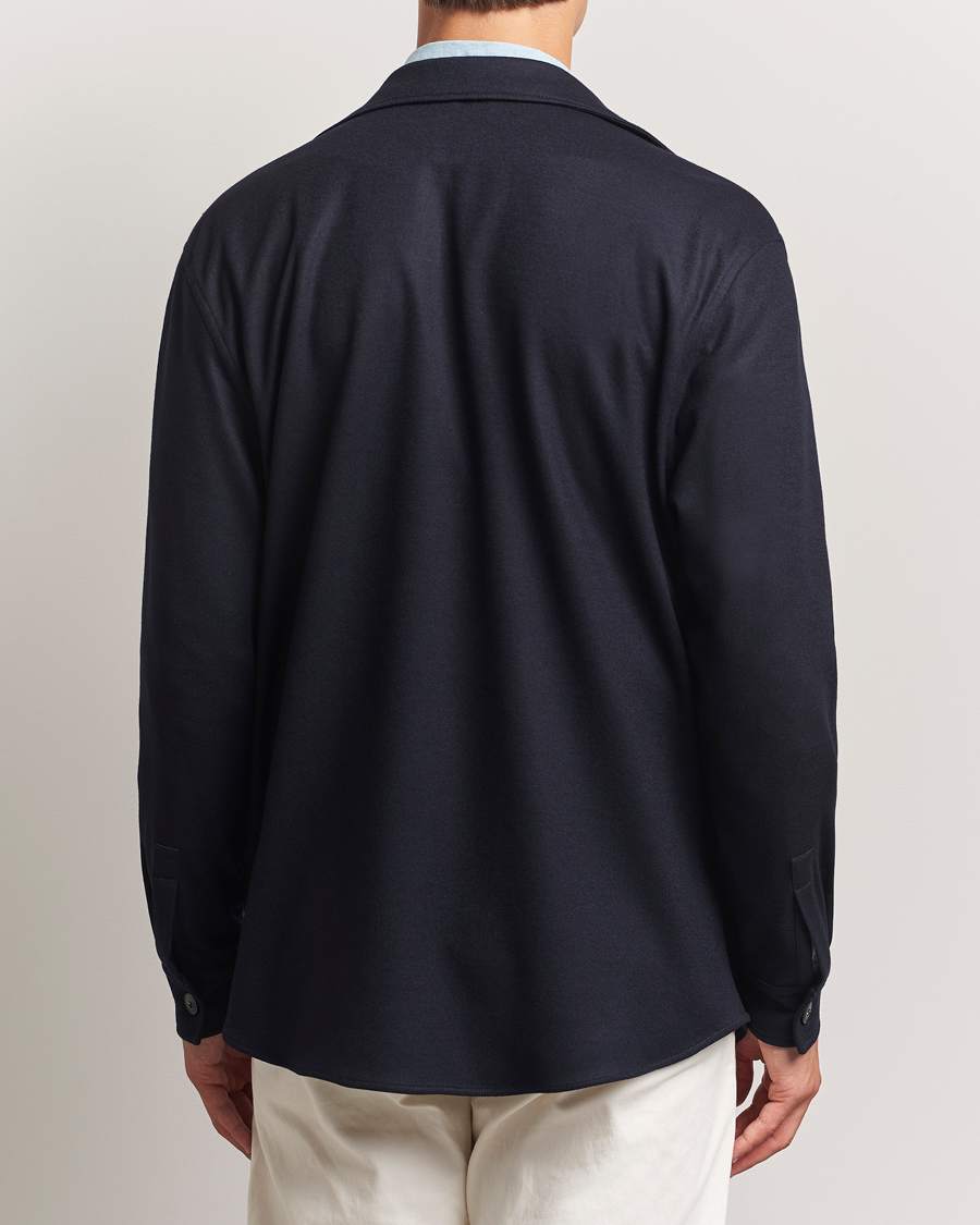Heren | Jassen | Canali | Wool Shirt Jacket Navy