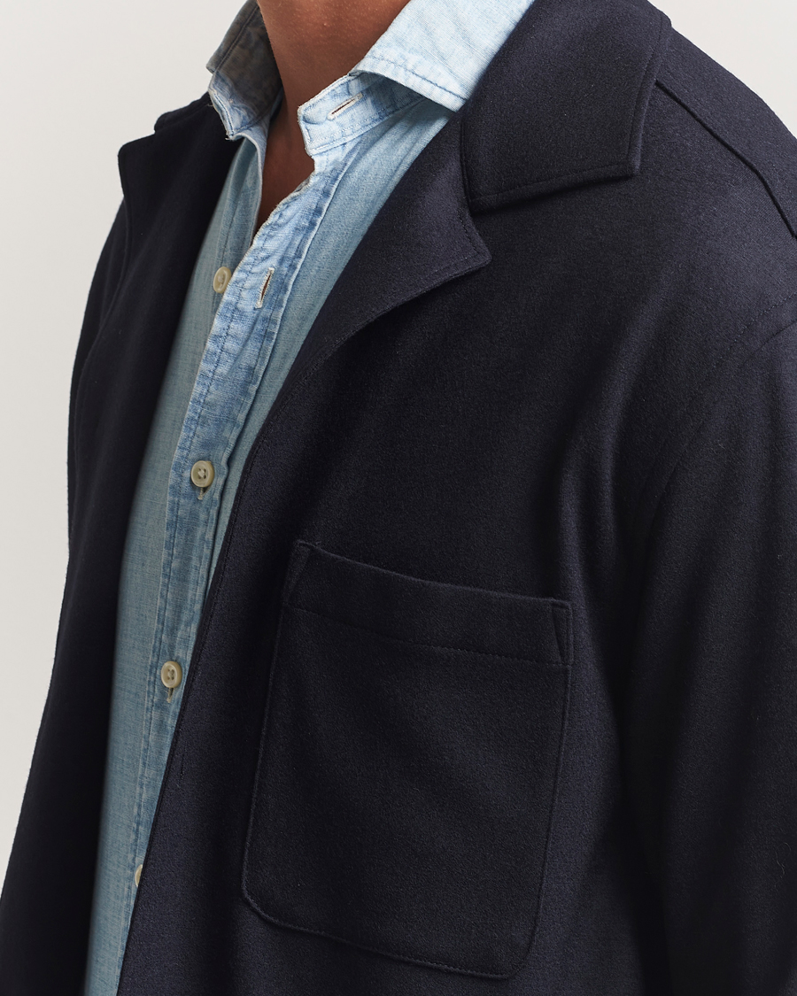 Heren | Jassen | Canali | Wool Shirt Jacket Navy