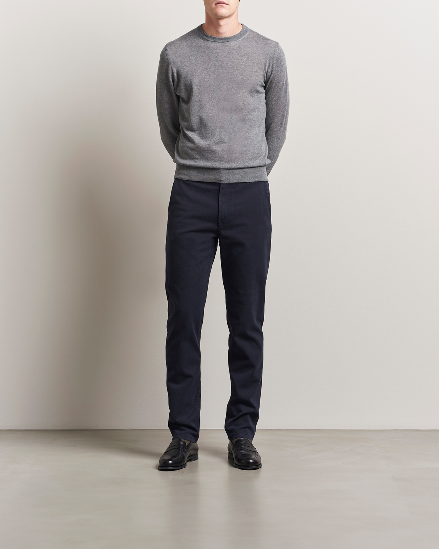 Heren | Truien | Canali | Merino Wool Crew Neck Light Grey