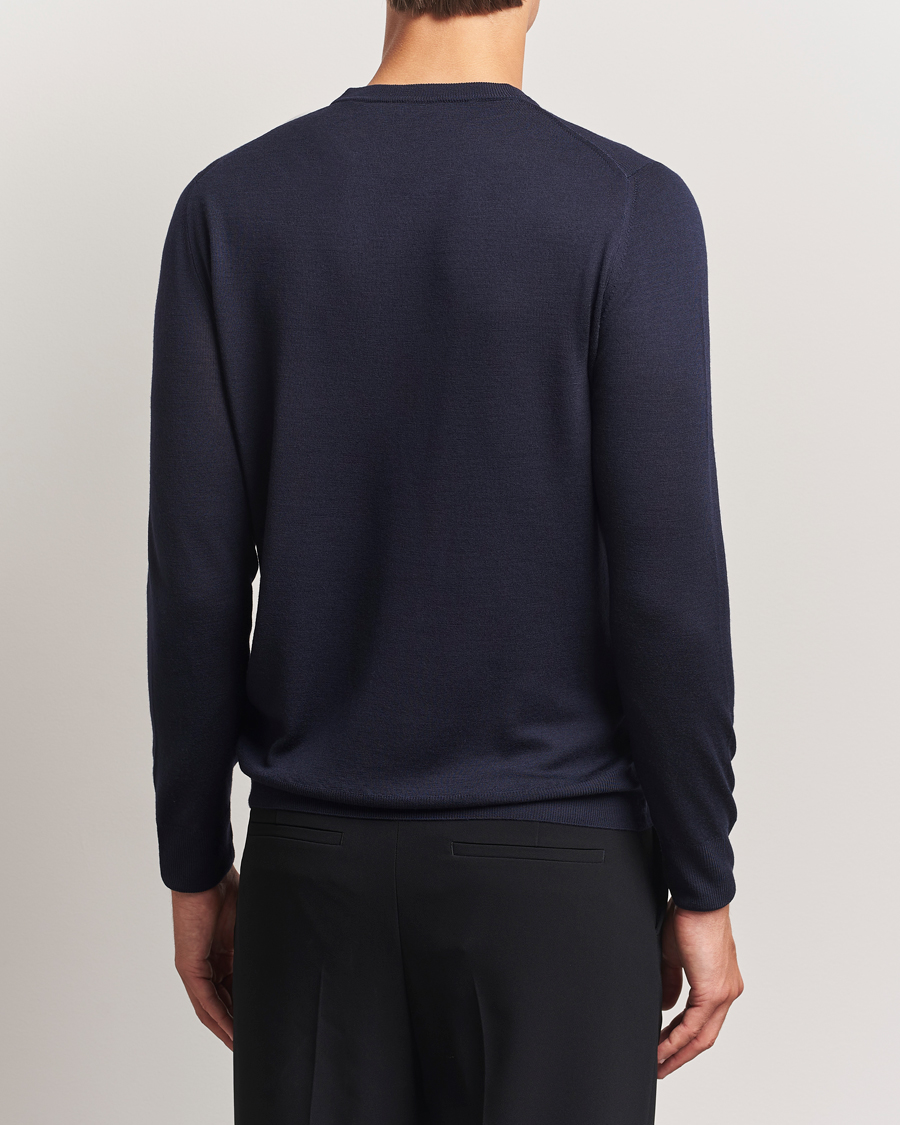 Heren | Truien | Canali | Merino Wool Crew Neck Navy
