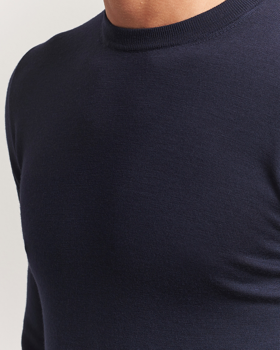 Heren | Truien | Canali | Merino Wool Crew Neck Navy
