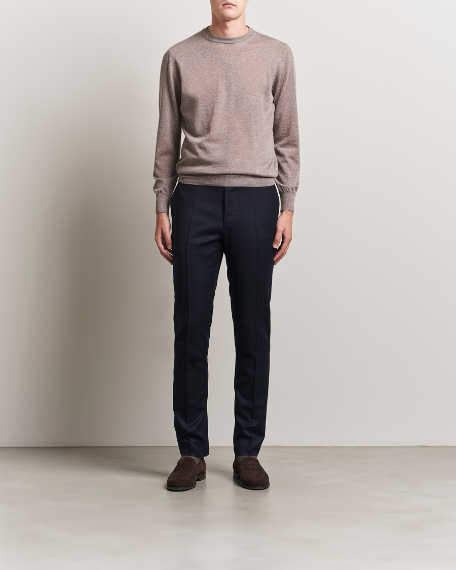 Heren | Truien | Canali | Merino Wool Crew Neck Beige