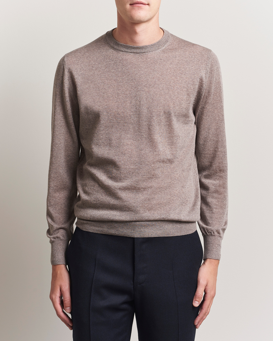 Heren | Truien | Canali | Merino Wool Crew Neck Beige