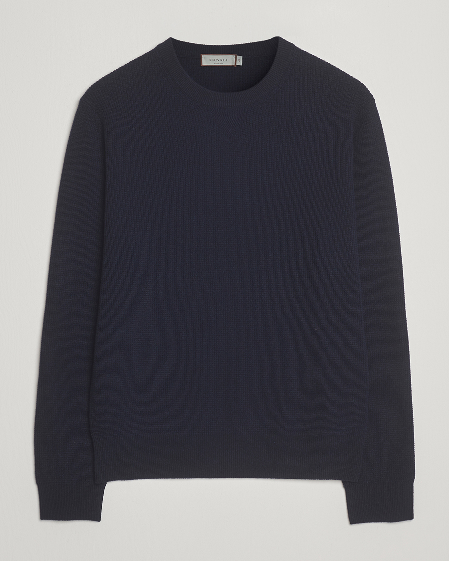 Heren | Truien | Canali | Wool/Cashmere Crew Neck Navy