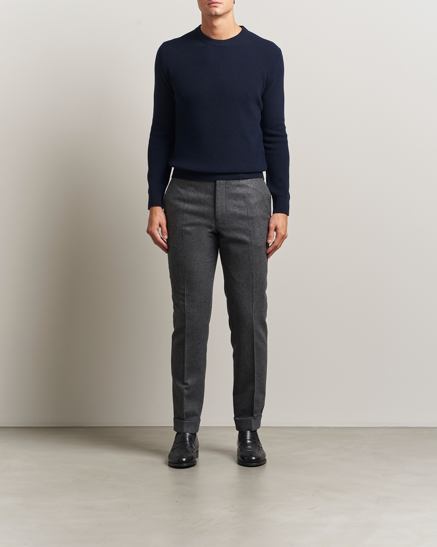 Heren | Truien | Canali | Wool/Cashmere Crew Neck Navy