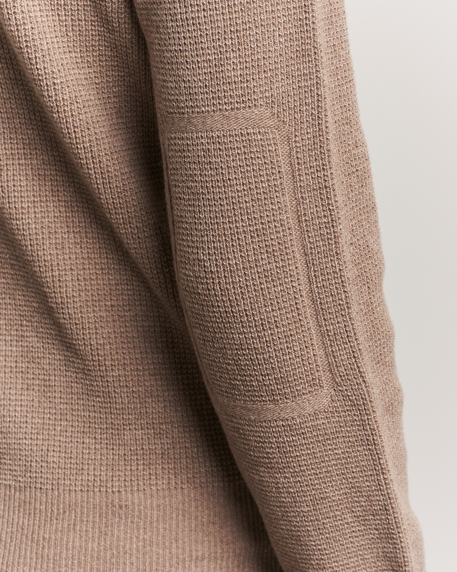 Heren | Truien | Canali | Wool/Cashmere Long Sleeve Polo Brown