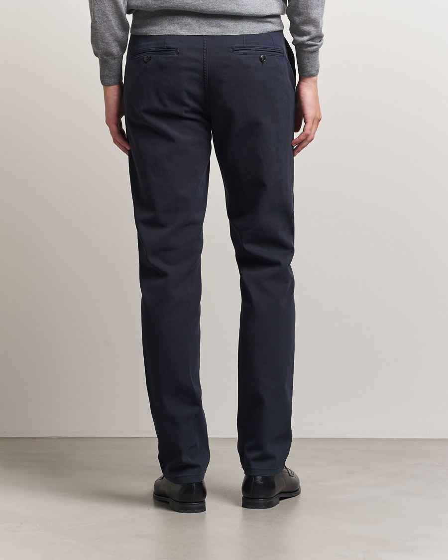 Heren | Broeken | Canali | Cotton Twill Chinos Navy
