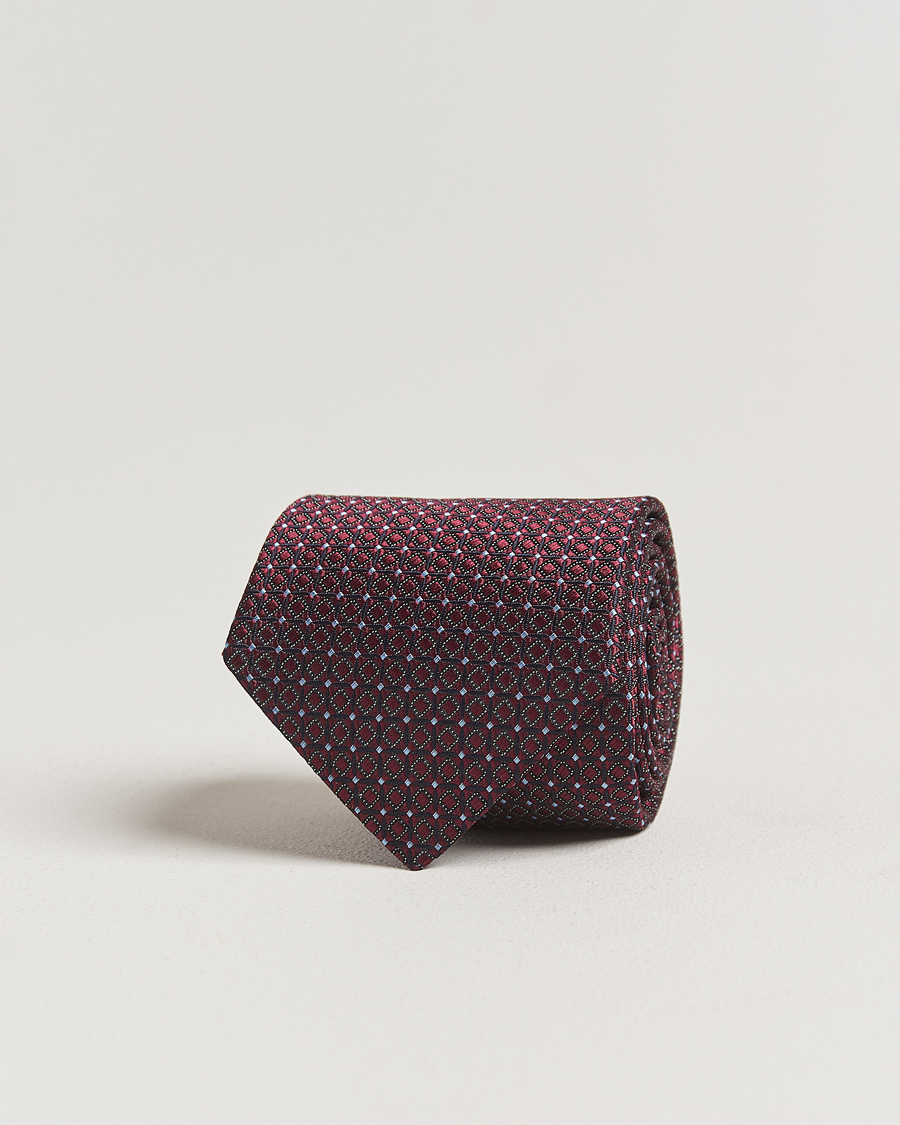 Heren | Stropdassen | Canali | Jacquard Silk Tie Burgundy
