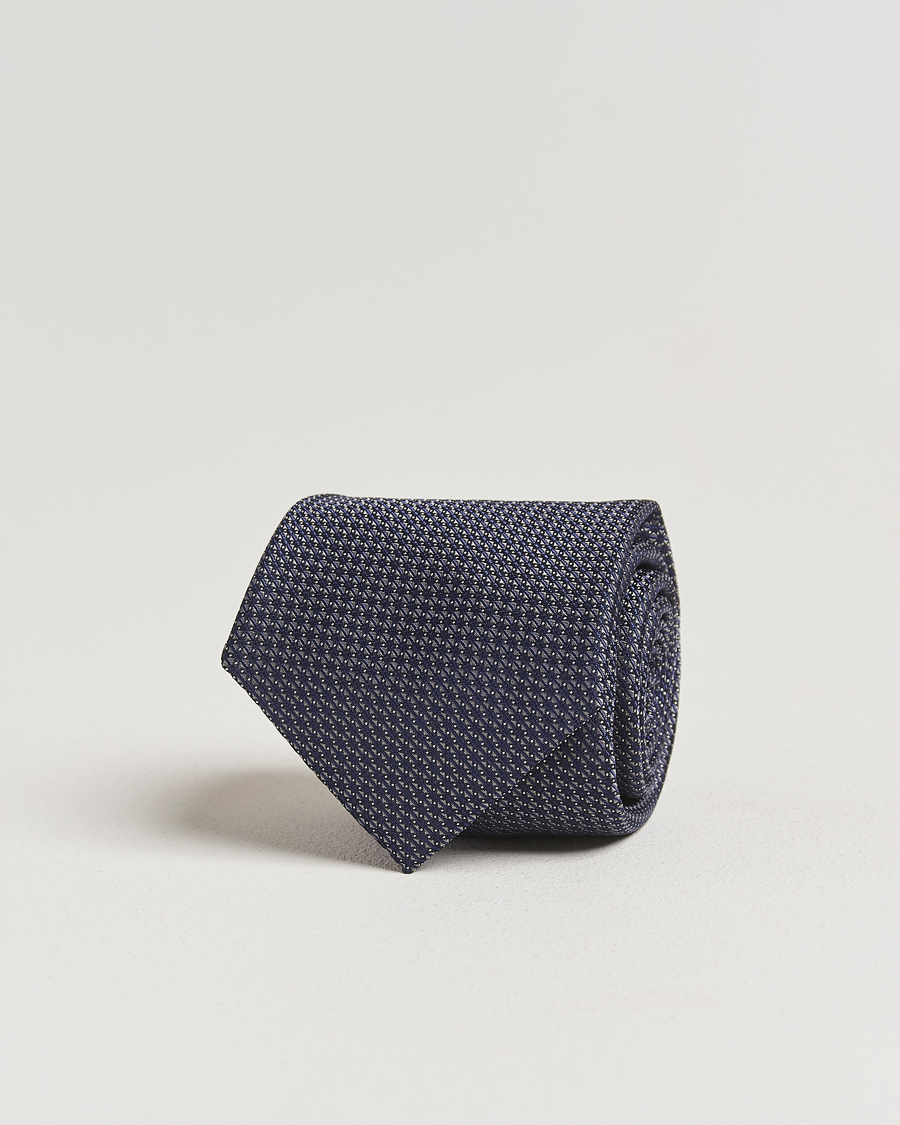 Heren | Stropdassen | Canali | 5-Fold Silk Tie Navy