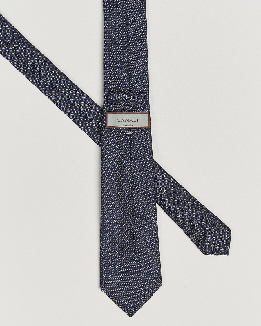 Heren | Stropdassen | Canali | 5-Fold Silk Tie Navy