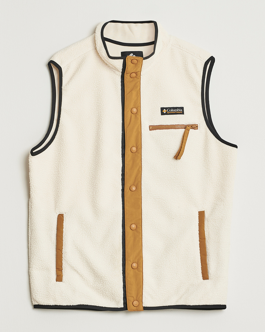 Heren | Gilets | Columbia | Helvetia Half Snap Fleece Vest Chalk