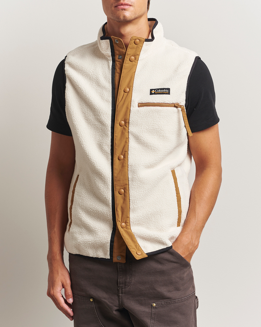 Heren | Gilets | Columbia | Helvetia Half Snap Fleece Vest Chalk