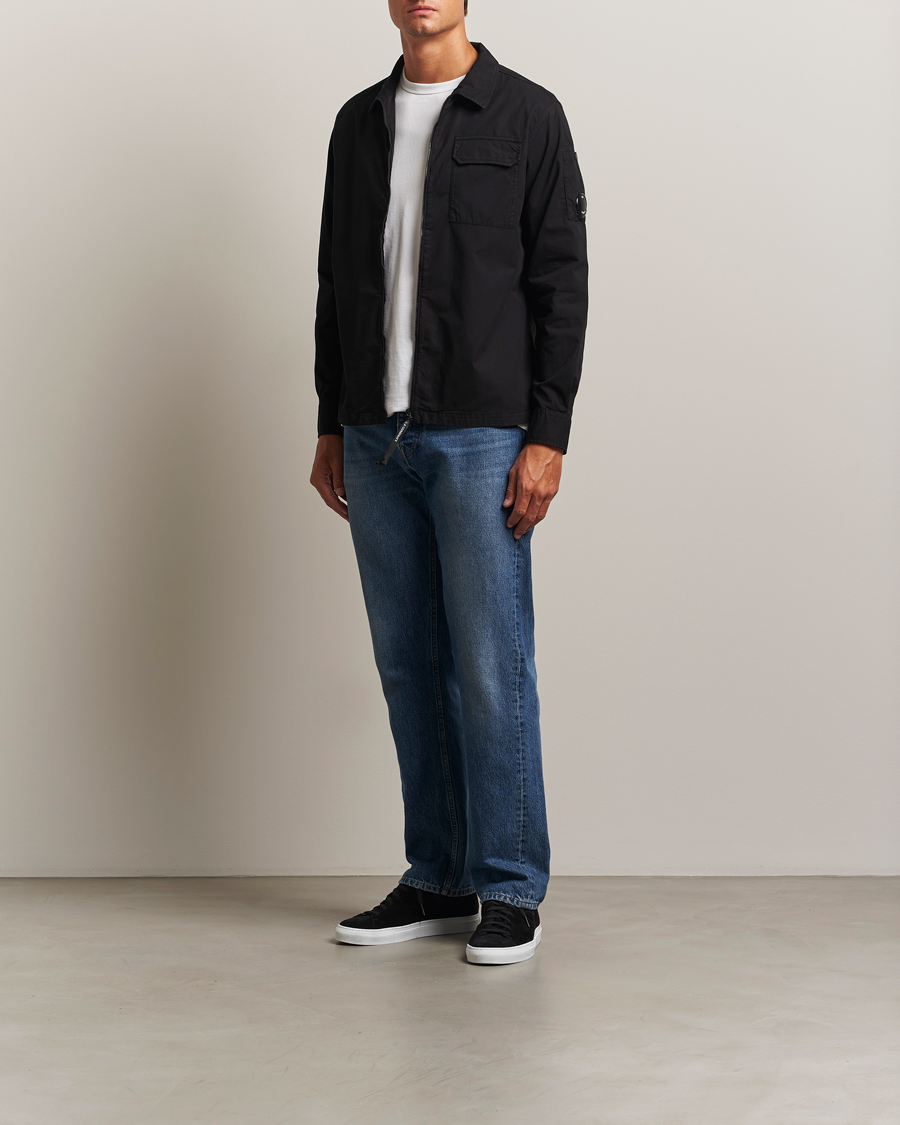 Heren | Overhemden | C.P. Company | Organic Cotton Gabardine Zip Overshirt Black