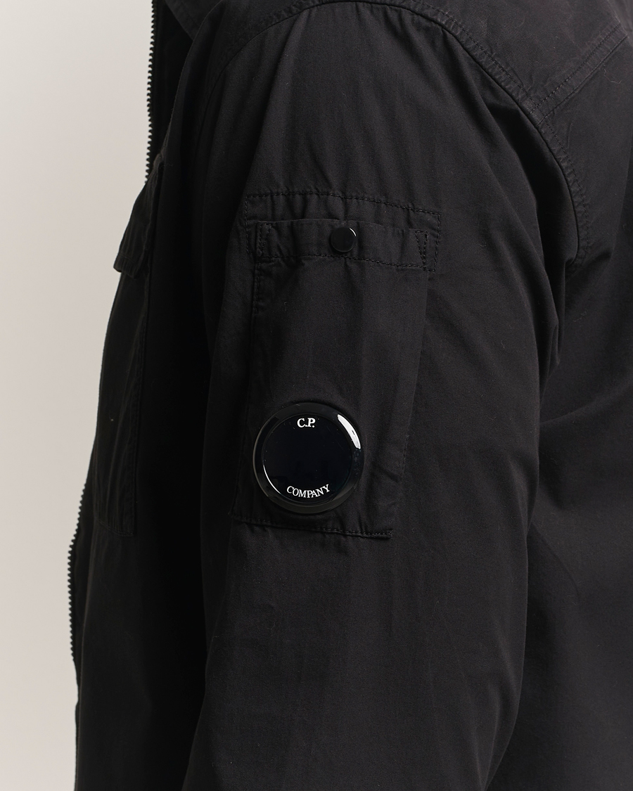 Heren | Overhemden | C.P. Company | Organic Cotton Gabardine Zip Overshirt Black