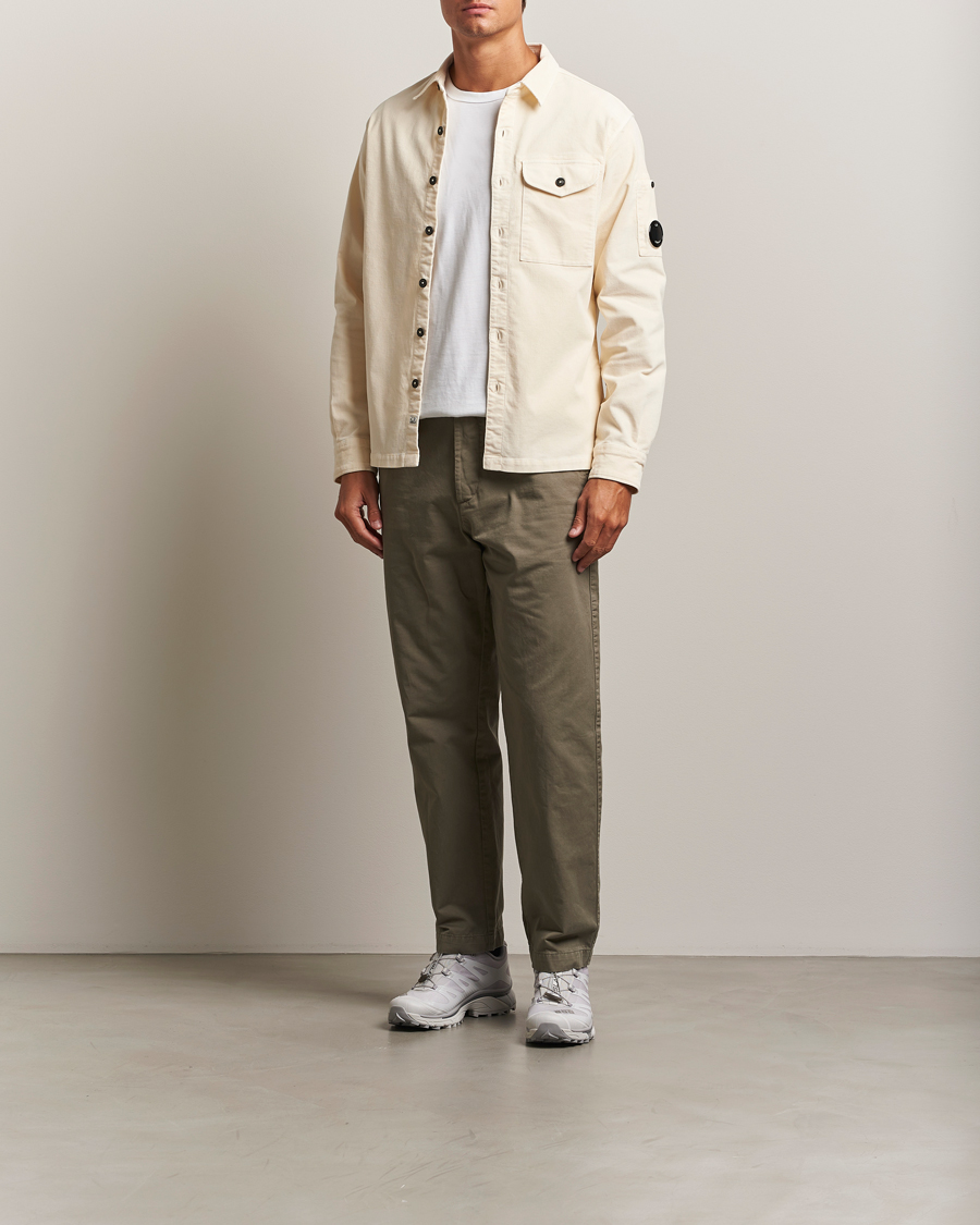 Heren | Overhemden | C.P. Company | Corduroy Lens Overshirt White