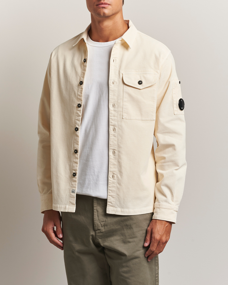 Heren | Overhemden | C.P. Company | Corduroy Lens Overshirt White