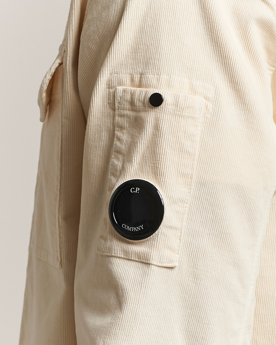 Heren | Overhemden | C.P. Company | Corduroy Lens Overshirt White