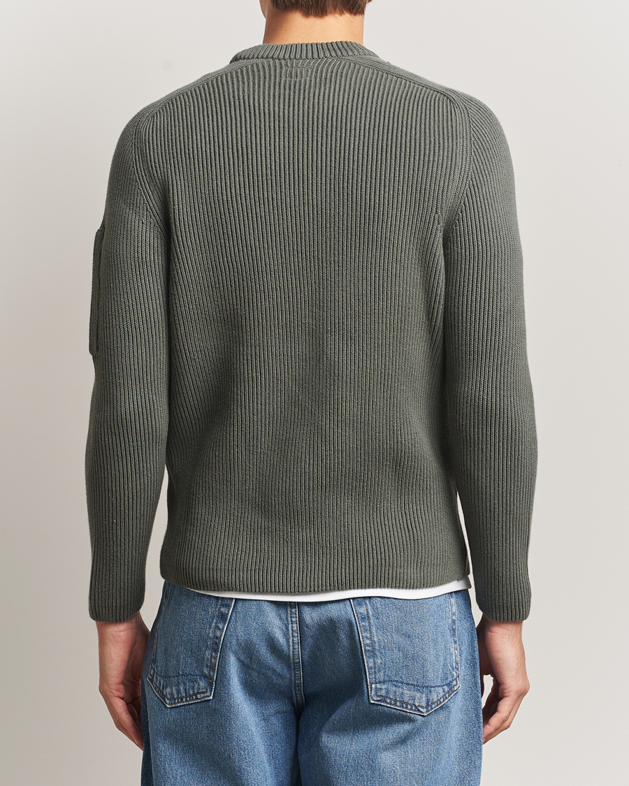 Heren | Truien | C.P. Company | Full Rib Knitted Cotton Crew Neck Grey