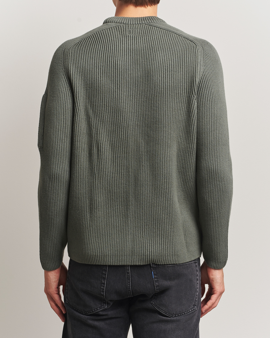 Heren | Truien | C.P. Company | Full Rib Knitted Cotton Crew Neck Grey