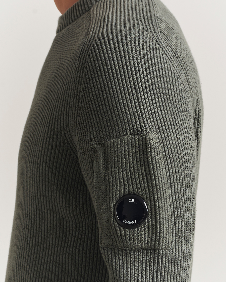 Heren | Truien | C.P. Company | Full Rib Knitted Cotton Crew Neck Grey