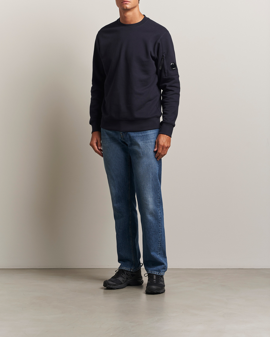 Heren | Truien | C.P. Company | Diagonal Raised Fleece Lens Sweatshirt Navy