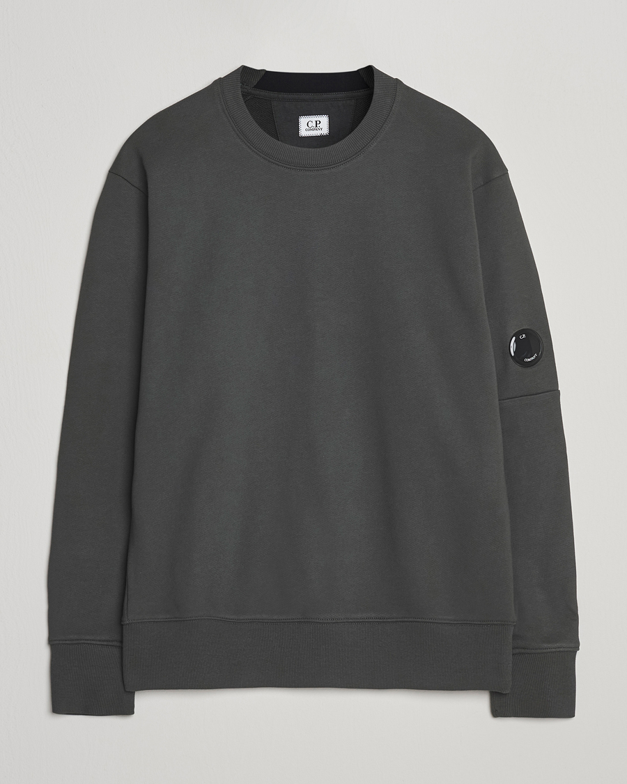Heren | Truien | C.P. Company | Diagonal Raised Fleece Lens Sweatshirt Grey