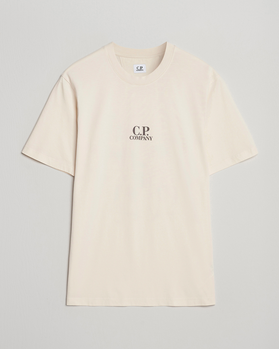 Heren | T-shirts | C.P. Company | Jersey Back Logo T-Shirt Cream