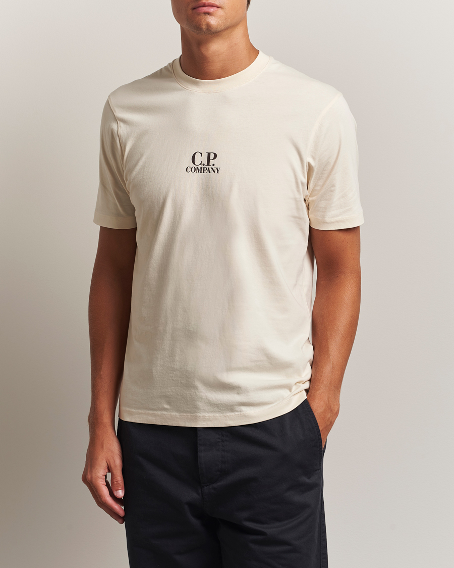 Heren | T-shirts | C.P. Company | Jersey Back Logo T-Shirt Cream
