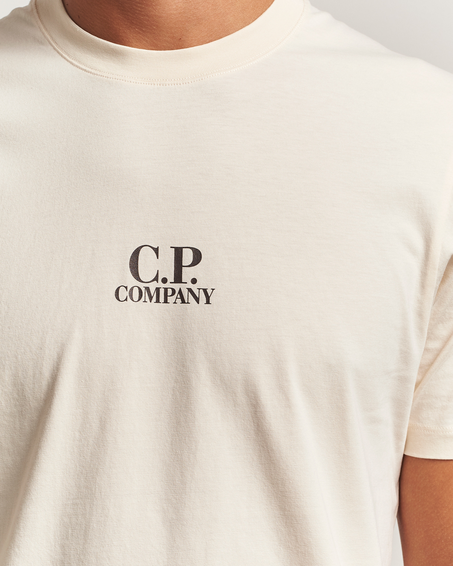 Heren | T-shirts | C.P. Company | Jersey Back Logo T-Shirt Cream