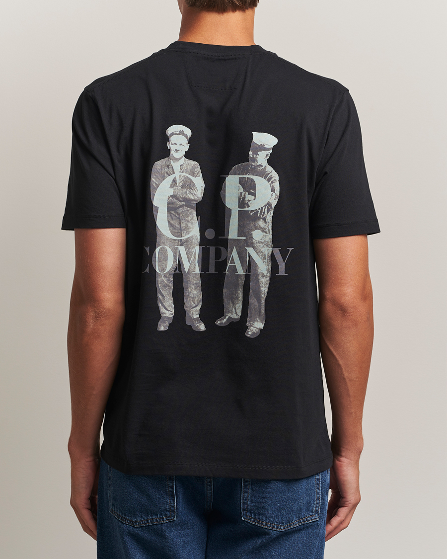 Heren | T-shirts | C.P. Company | Jersey Back Logo T-Shirt Black