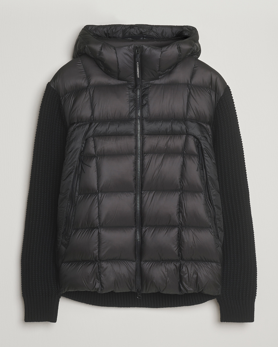 Heren | Jassen | C.P. Company | Merino Wool Padded Hybrid Hood Jacket Black
