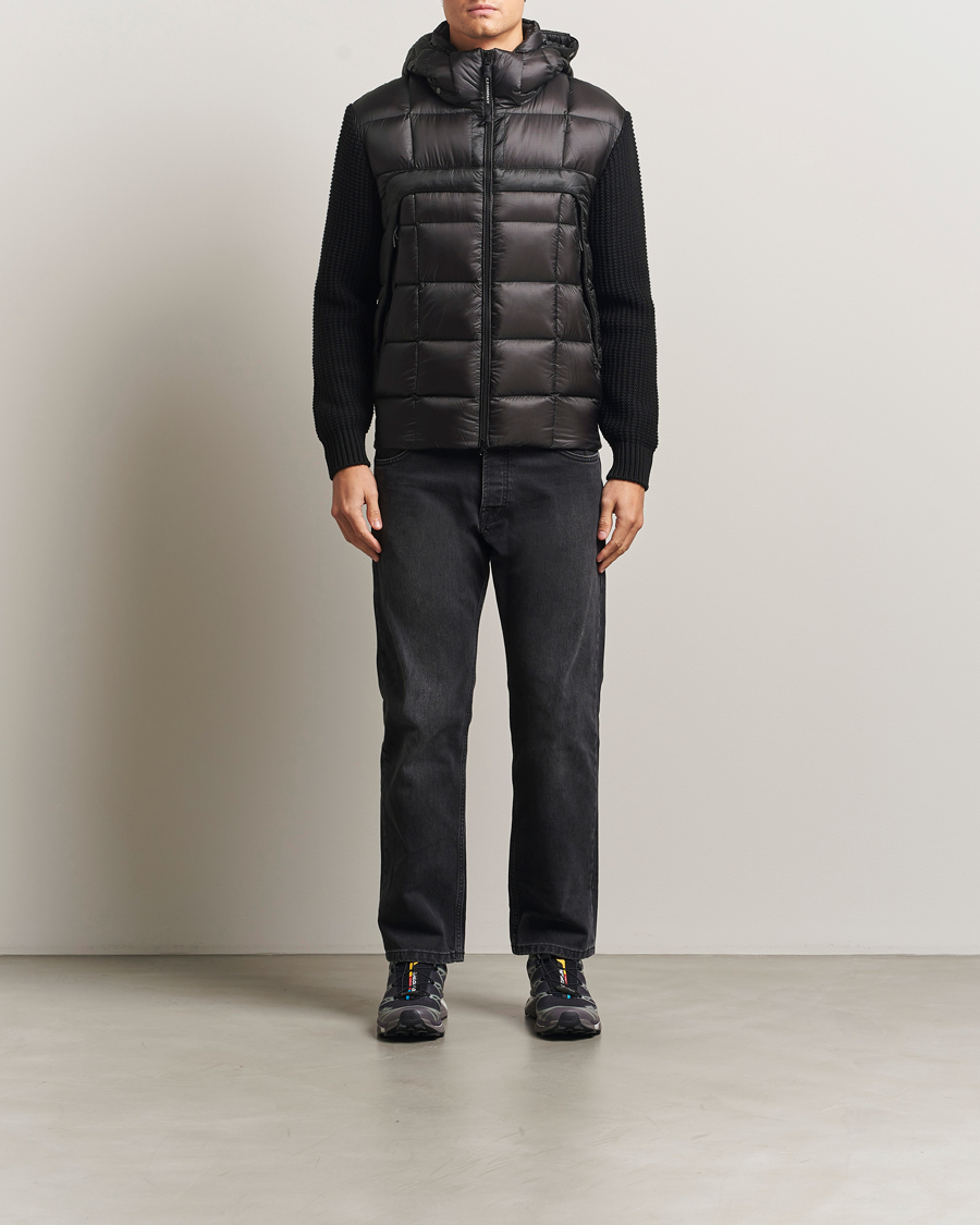 Heren | Jassen | C.P. Company | Merino Wool Padded Hybrid Hood Jacket Black