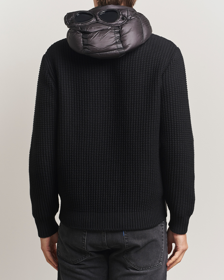 Heren | Jassen | C.P. Company | Merino Wool Padded Hybrid Hood Jacket Black