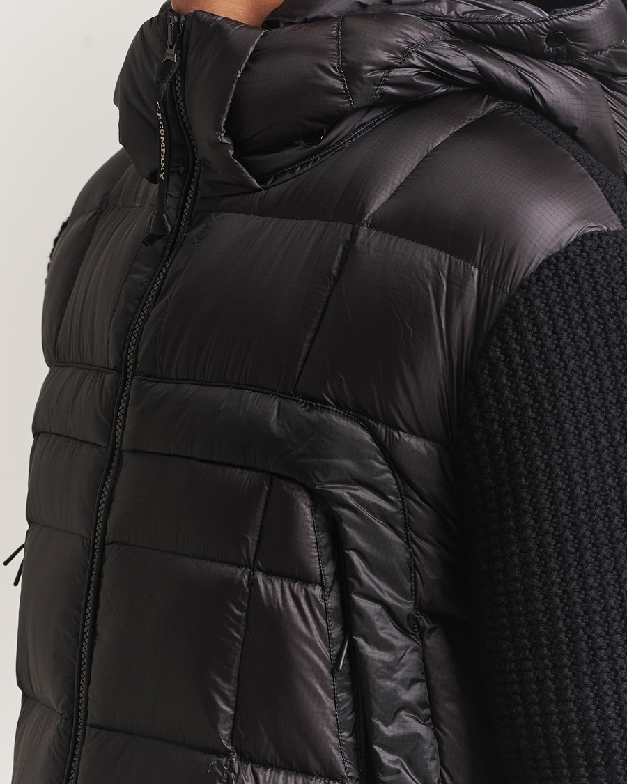 Heren | Jassen | C.P. Company | Merino Wool Padded Hybrid Hood Jacket Black
