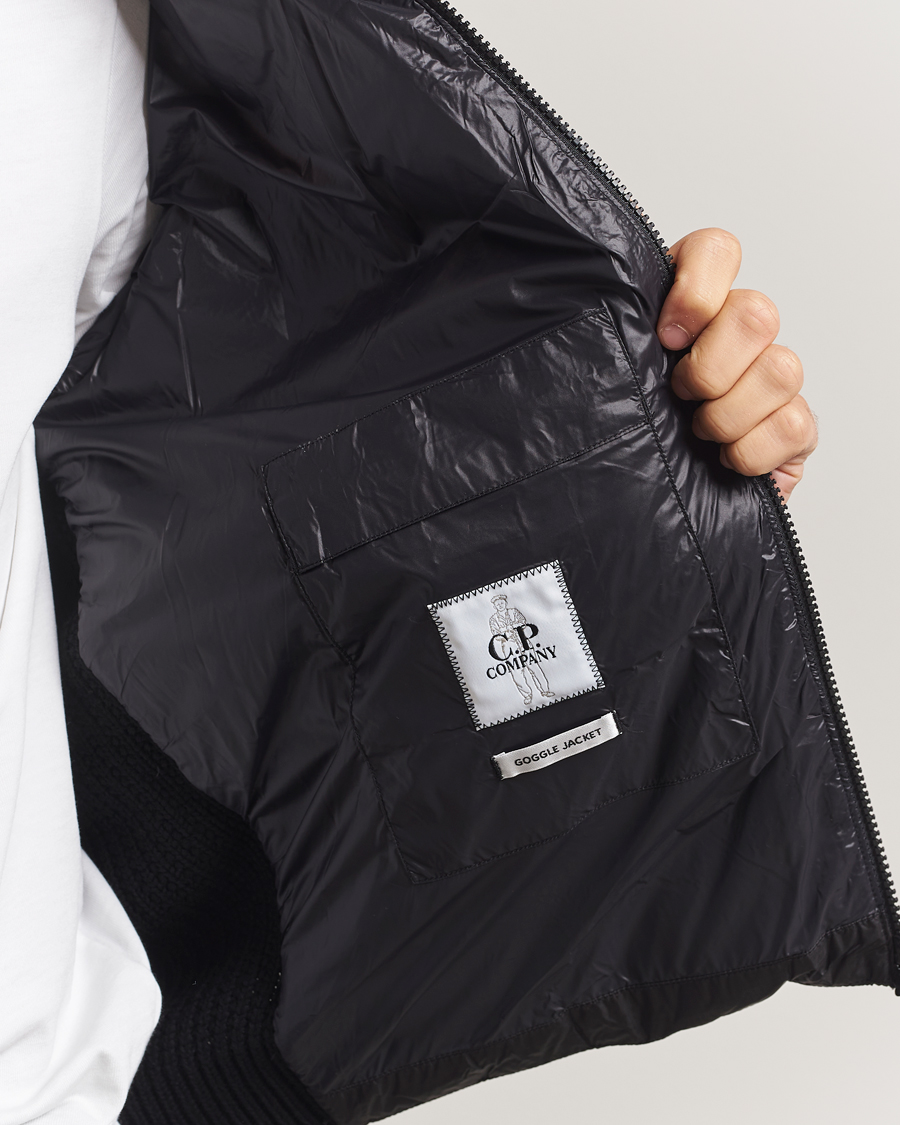 Heren | Jassen | C.P. Company | Merino Wool Padded Hybrid Hood Jacket Black