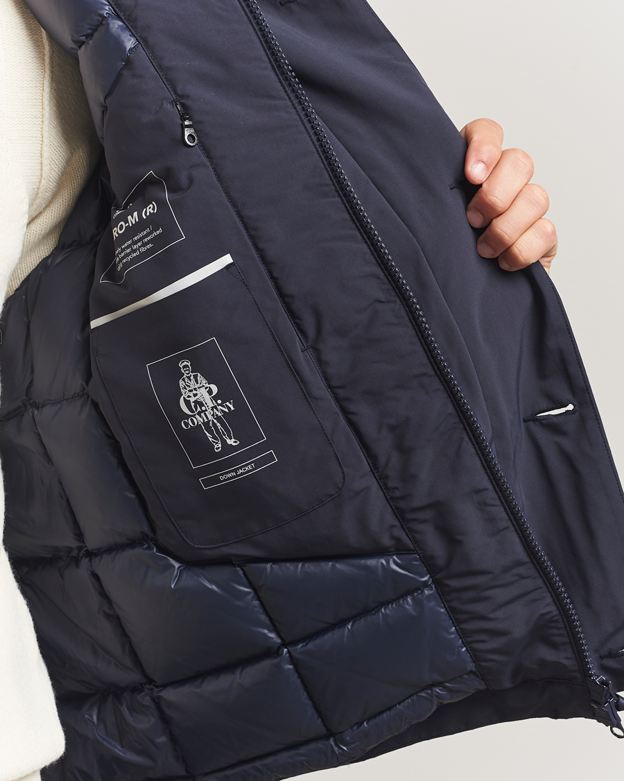 Heren | Jassen | C.P. Company | Micro M Recycled Padded Hood Jacket Navy
