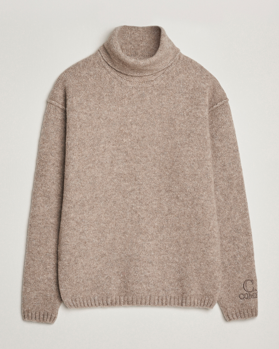 Heren | Truien | C.P. Company | Merino Extra Fine Knitted Polo Taupe