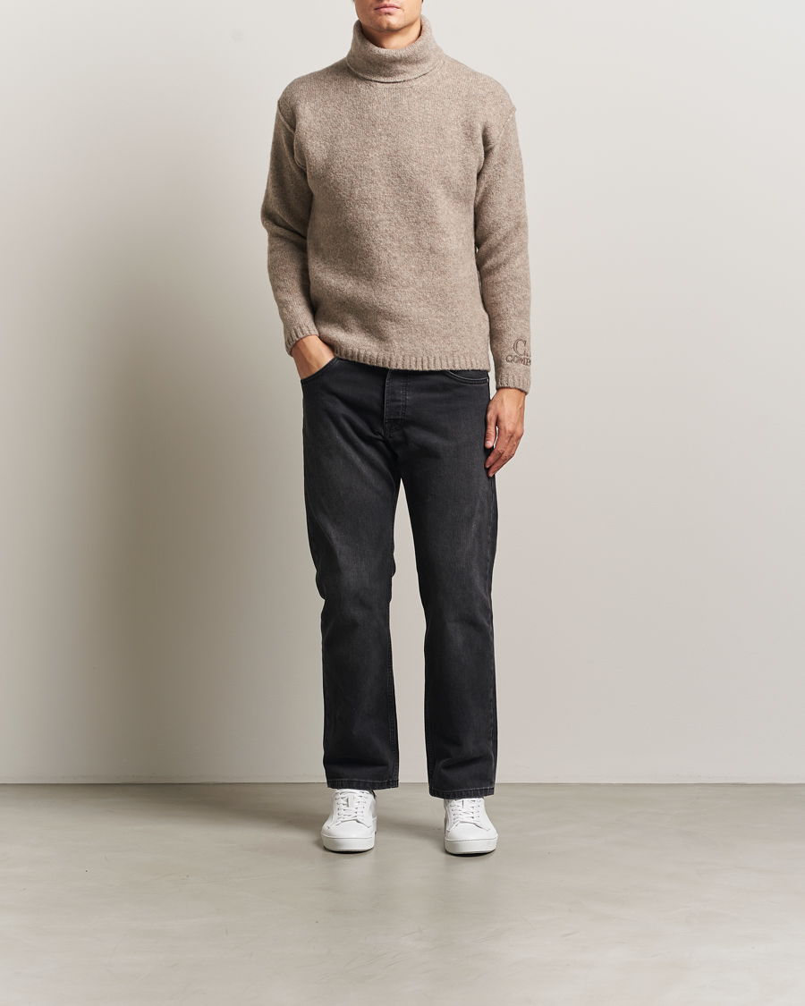 Heren | Truien | C.P. Company | Merino Extra Fine Knitted Polo Taupe
