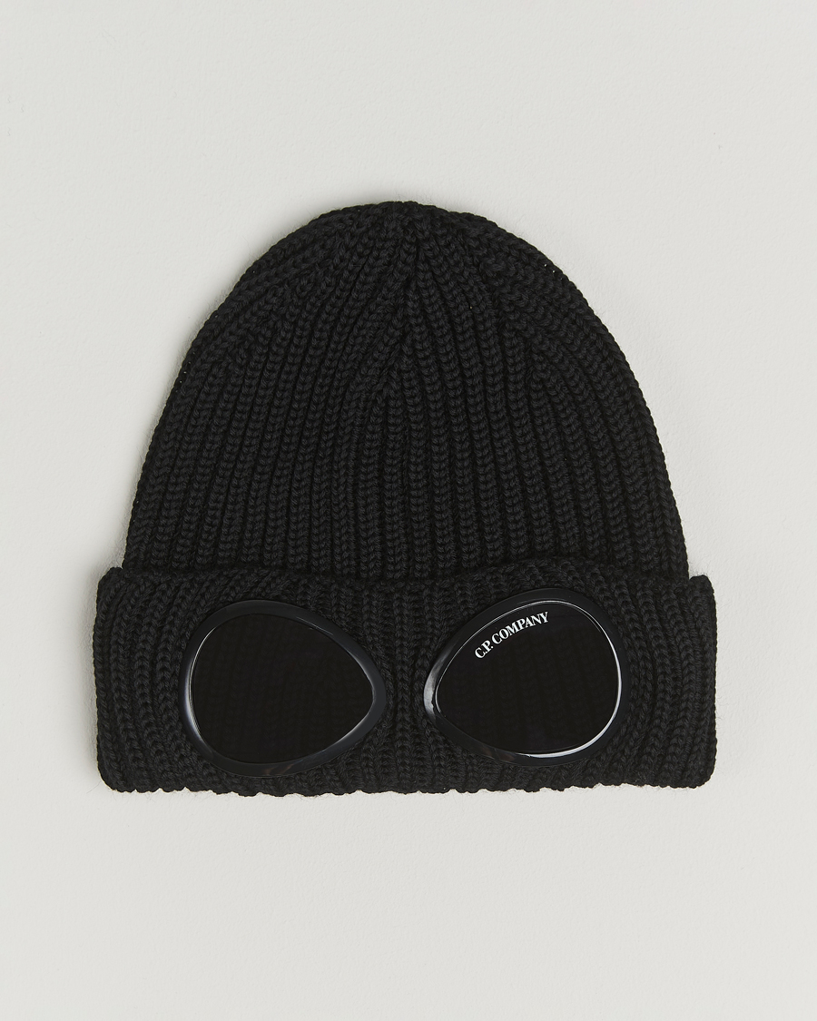 Heren | Mutsen | C.P. Company | Knitted Merino Goggle Beanie Black