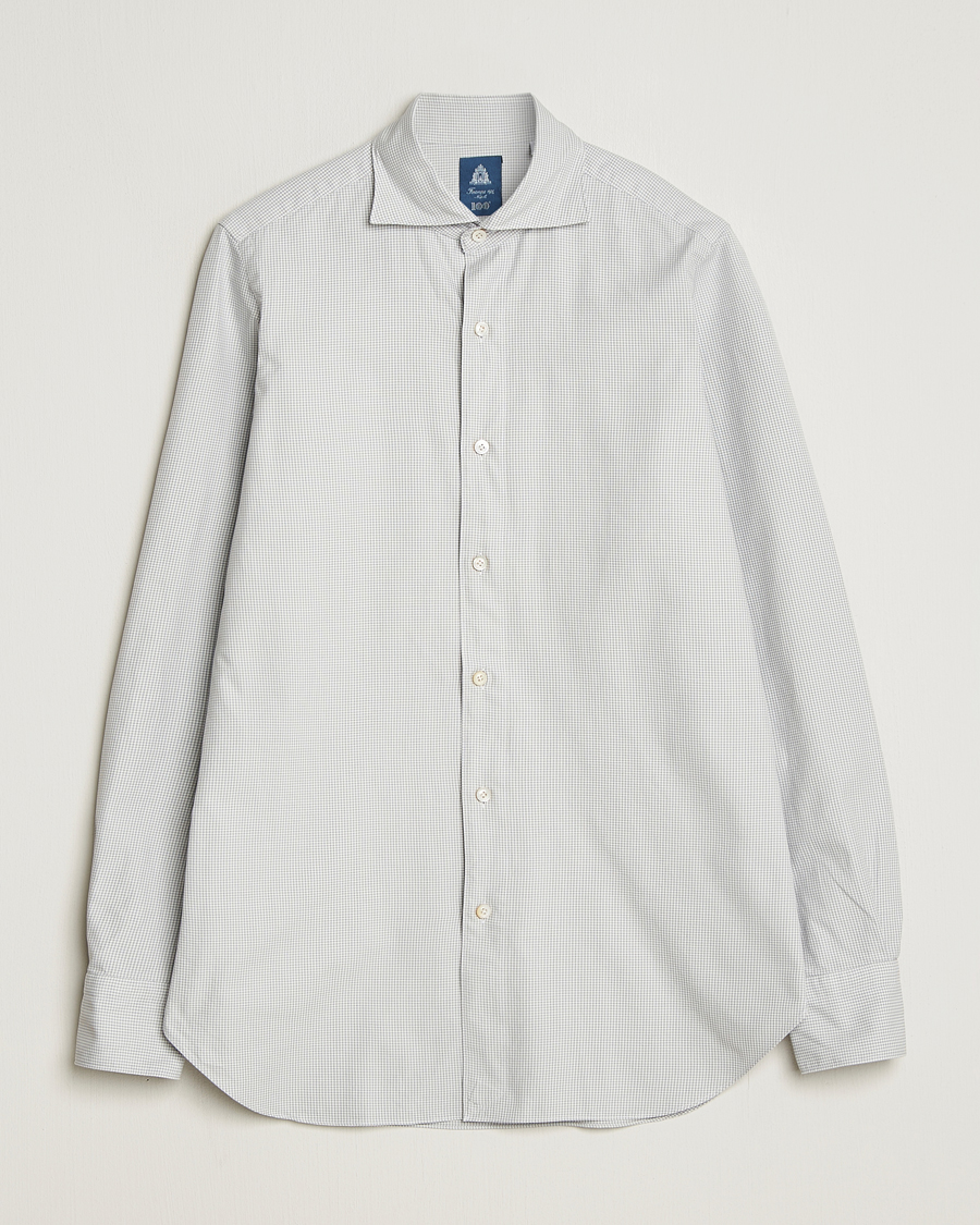 Heren | Overhemden | Finamore Napoli | Gaeta Flannel Sport Shirt Light Grey