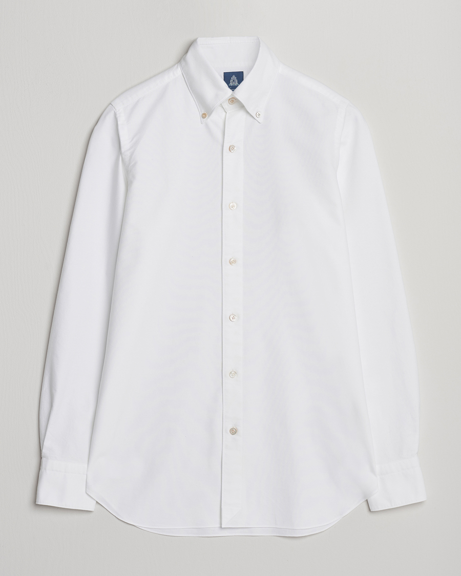 Heren | Overhemden | Finamore Napoli | Gaeta Oxford Button Down Shirt White