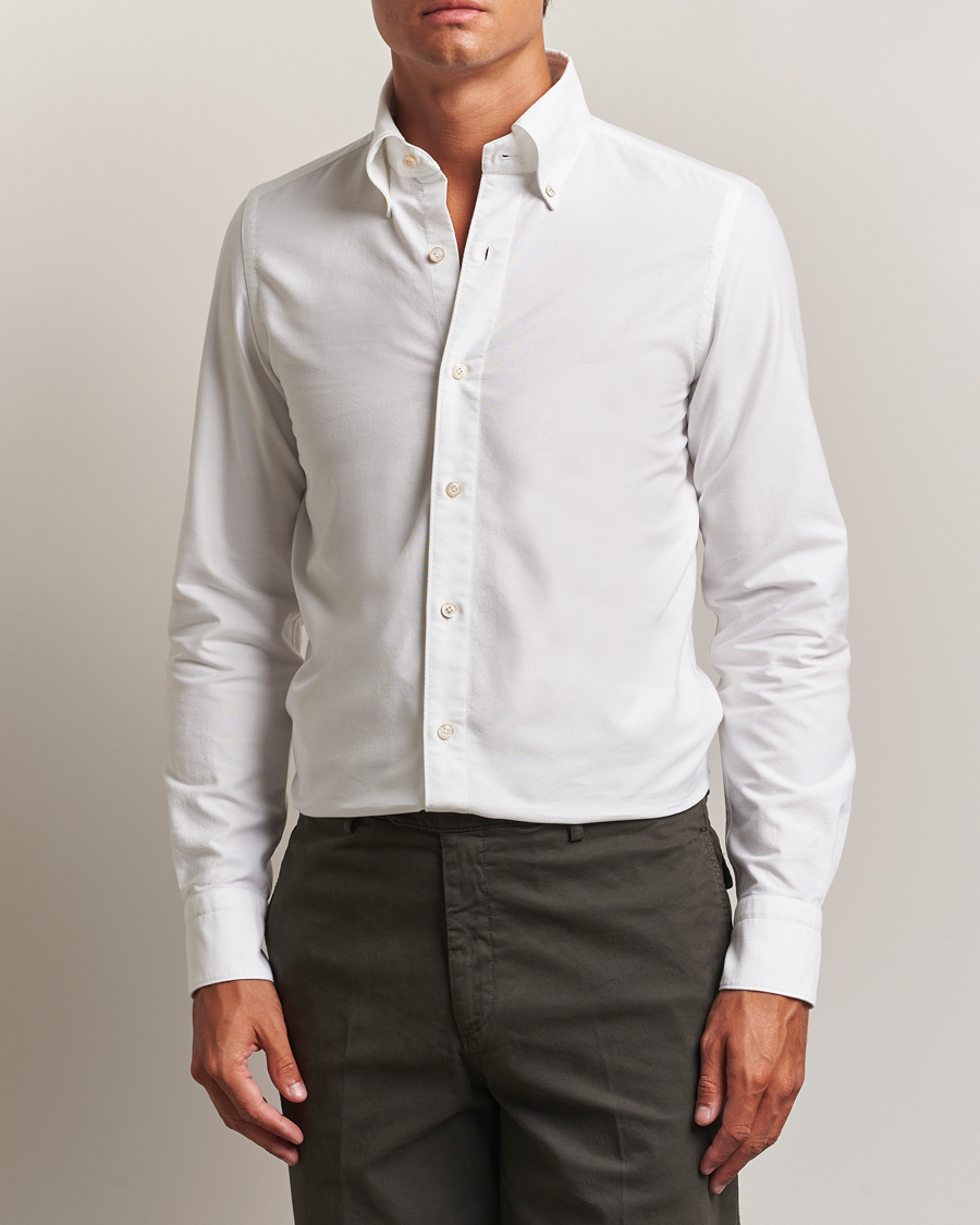 Heren | Overhemden | Finamore Napoli | Gaeta Oxford Button Down Shirt White