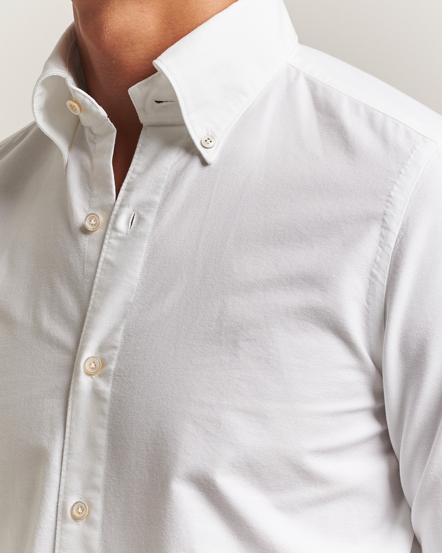 Heren | Overhemden | Finamore Napoli | Gaeta Oxford Button Down Shirt White