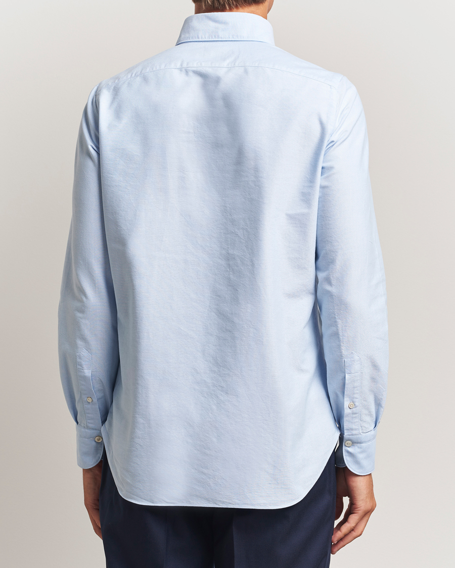 Heren | Overhemden | Finamore Napoli | Gaeta Oxford Button Down Shirt Light Blue