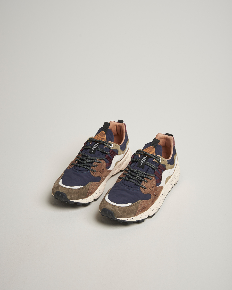 Heren | Sneakers | Flower Mountain | Yamano 3 Suede Sneaker Brown/Black/Green