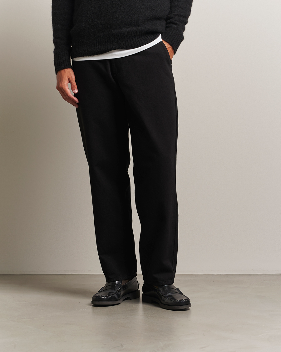 Heren | Broeken | Forét | Clay Twill Pants Black