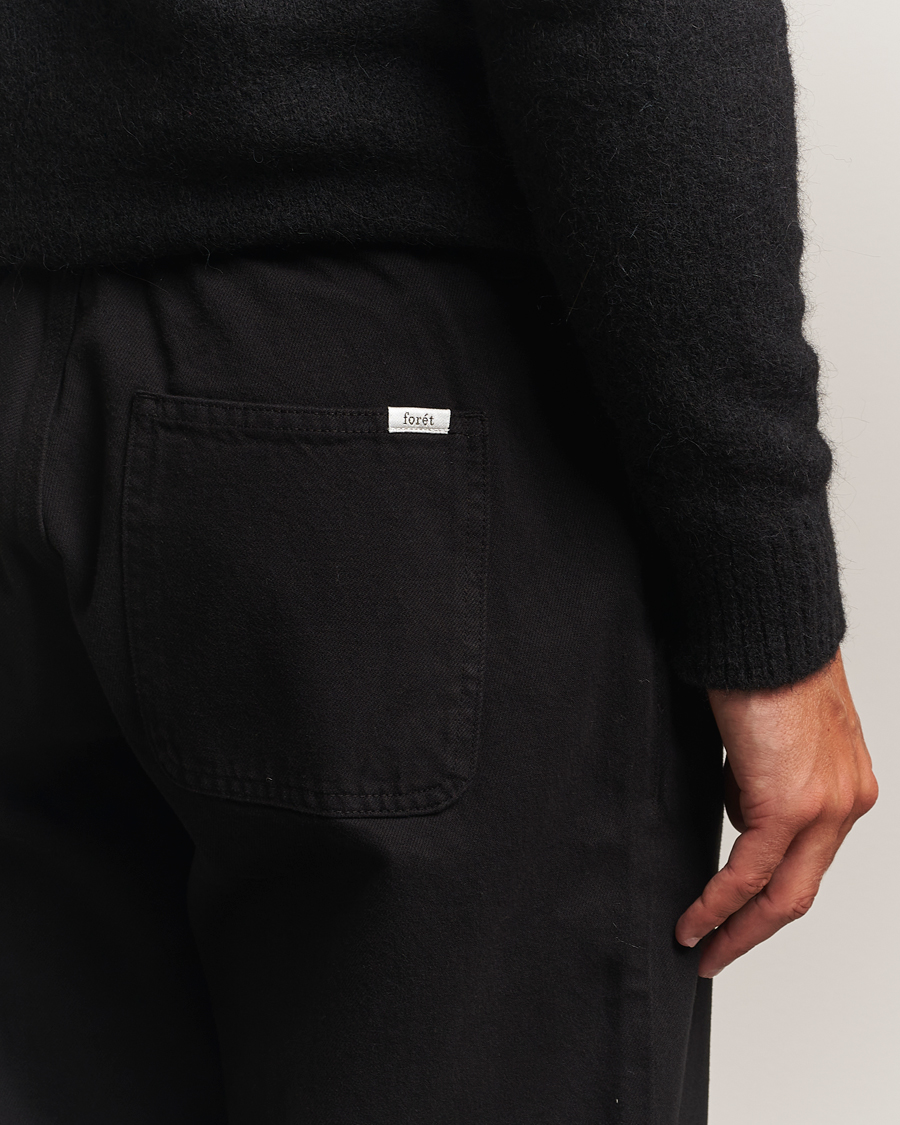 Heren | Broeken | Forét | Clay Twill Pants Black