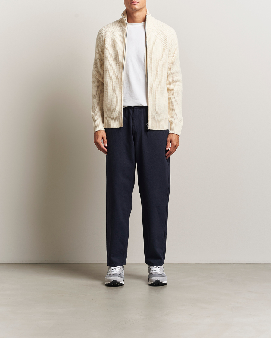 Heren | Truien | Forét | Delta Wool Zip Knit Cloud