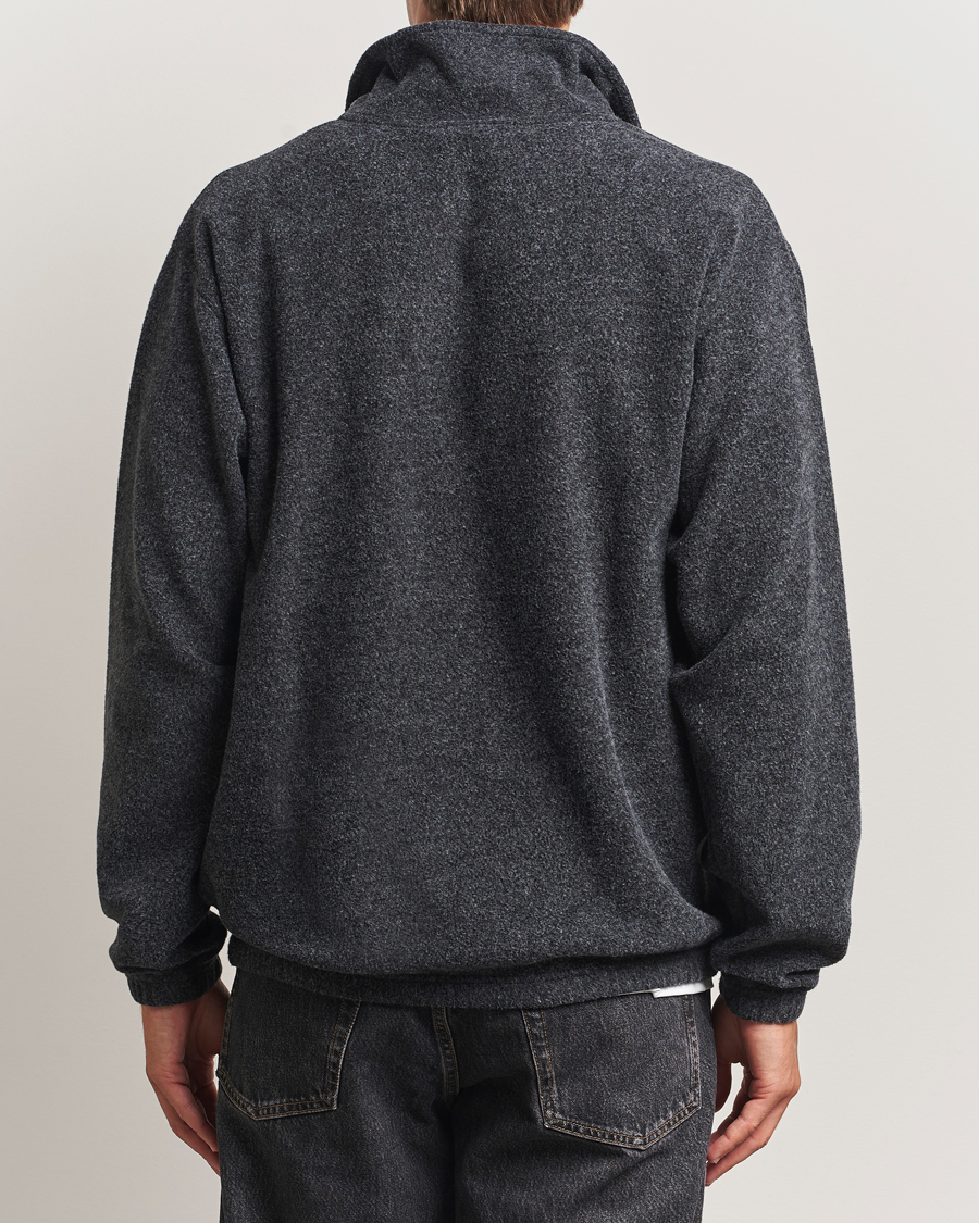 Heren | Truien | Forét | Elm Half Zip Sweatshirt Dark Grey Melange